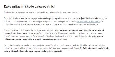Kako prijavim škodo zavarovalnici